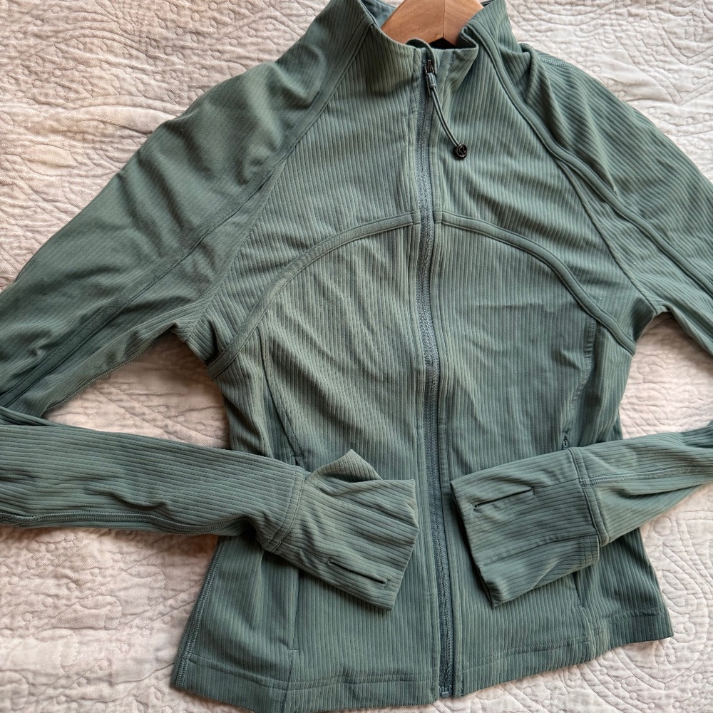 Lululemon Nulu Ribbed Cropped Define Jacket Tidewater Teal